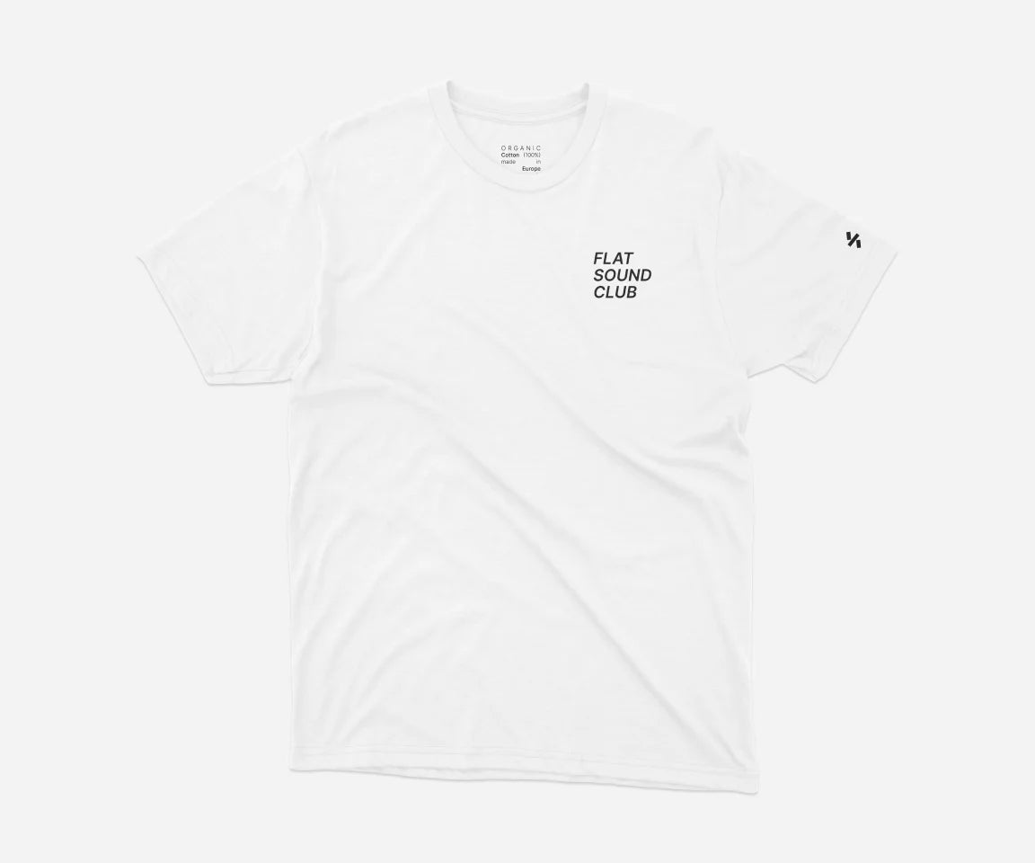 Unisex T-shirt “FLAT SOUND CLUB” | White